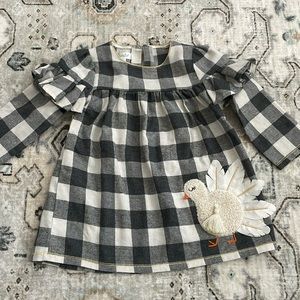 Mud pie flannel thanksgiving dress 9-12mo.